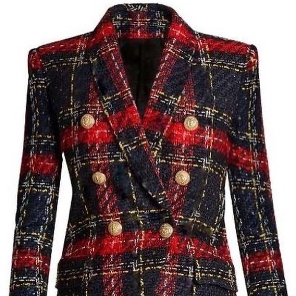 Tartan Plaid Women’s Blazer - Picture 2 of 9